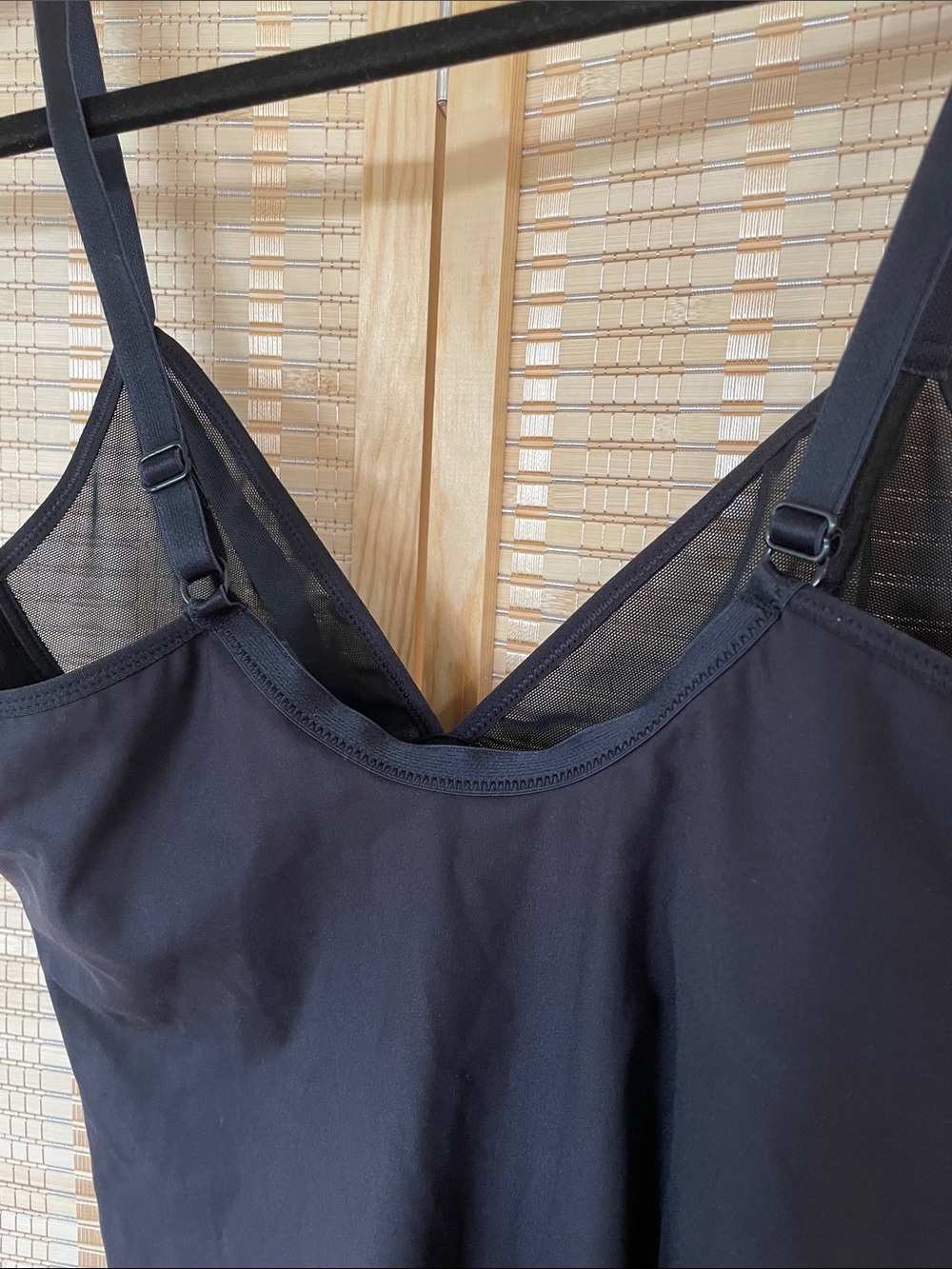 Ashley Graham x Knix Black One-Piece Deep V-Neck Mesh Bodysuit - Picture 10 of 12